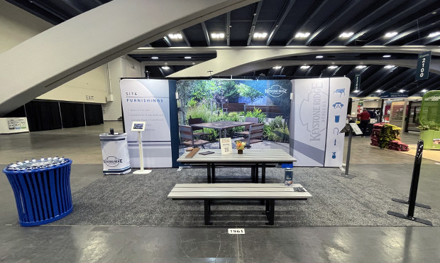 Keystone Ridge Designs booth set up at ASLA